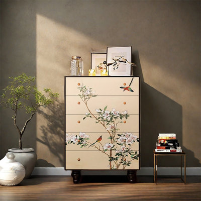 Ash Storage Cabinet with Drawers