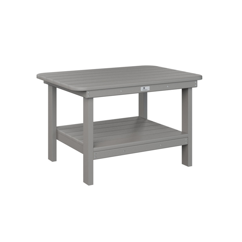 Berlin Gardens Natural Seashell Rectangle Coffee Table, Light Gray