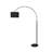 Everest 81"H Contemporary Style In Black Metal With Black Shade Floor Lamp