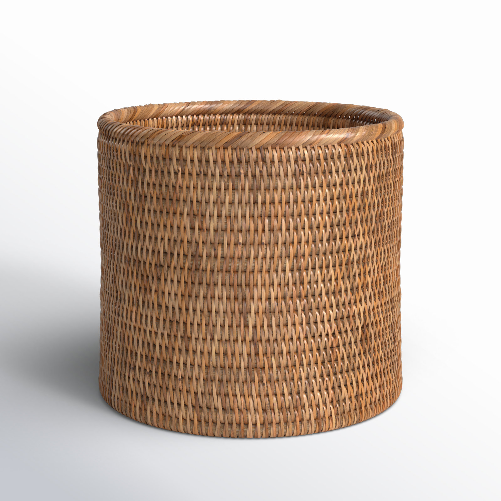 Rael 1.74gal Wicker Waste Basket, Honey Brown