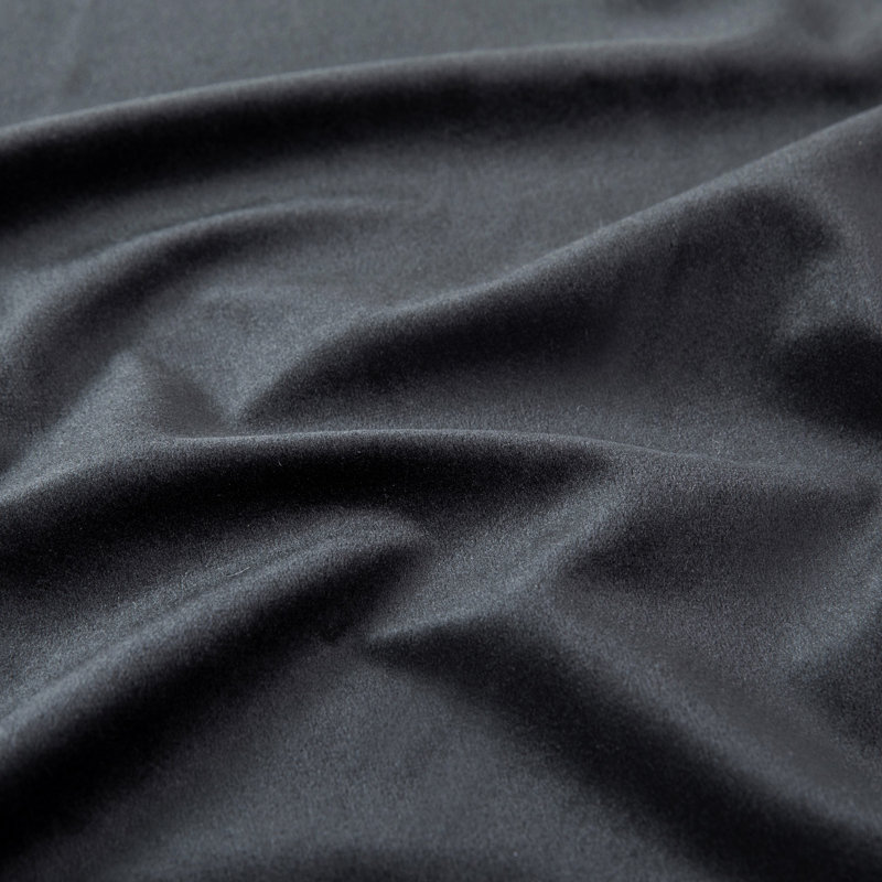 Stockholm Heavy Crushed Velvet Eyelet Sheer Curtains, Black, Width 228 x Drop 228 cm