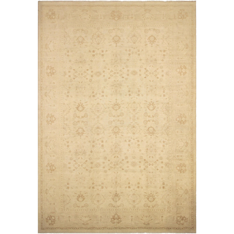 Tapis unique ivoire / brun clair de 11 pi 11 po x 17 pi 8 po Kellyanna par Arshs Fine Rugs