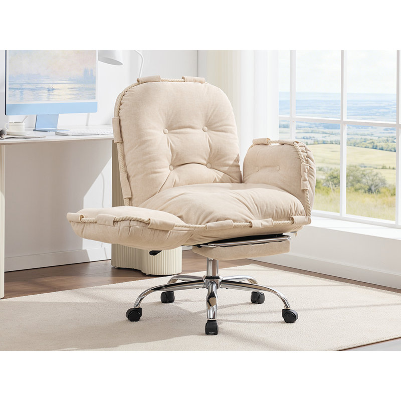 Chenille Criss Cross Chair, Beige