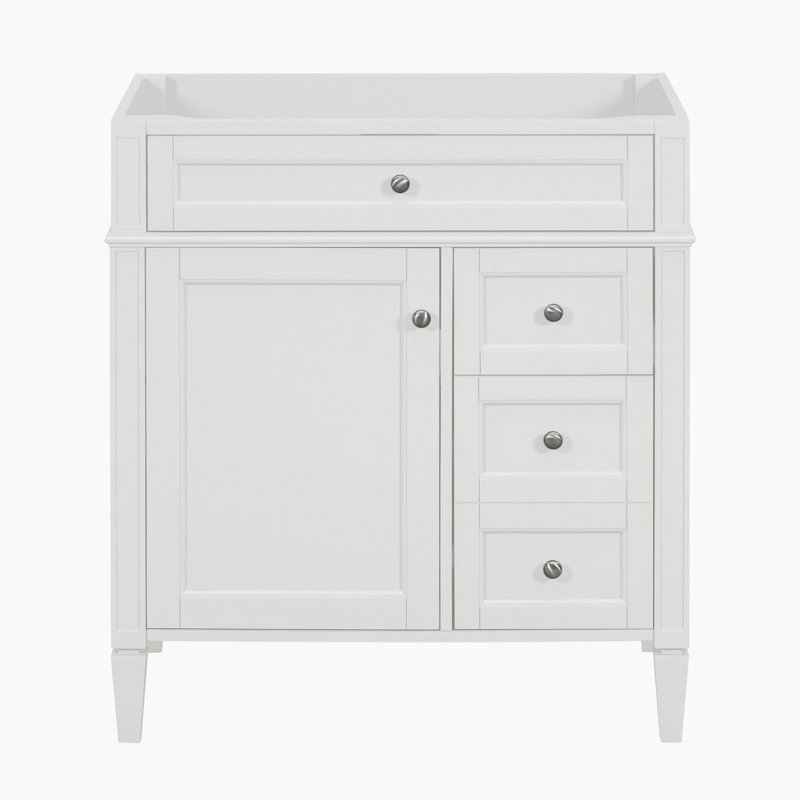 Base de meuble-lavabo simple 29,30 po seulement, Blanc