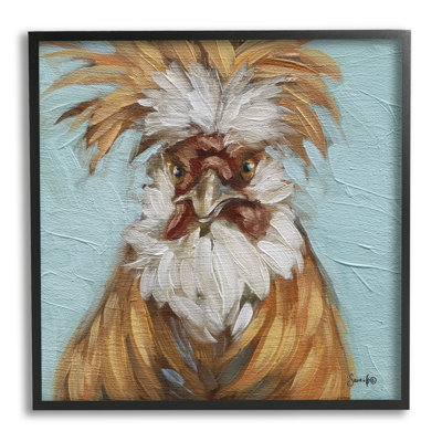 " Blue Country Rooster Portrait "
