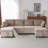 Fialynn 112" U-Shaped Sectional Sofa Pull-Out Sofa Bed-106295940