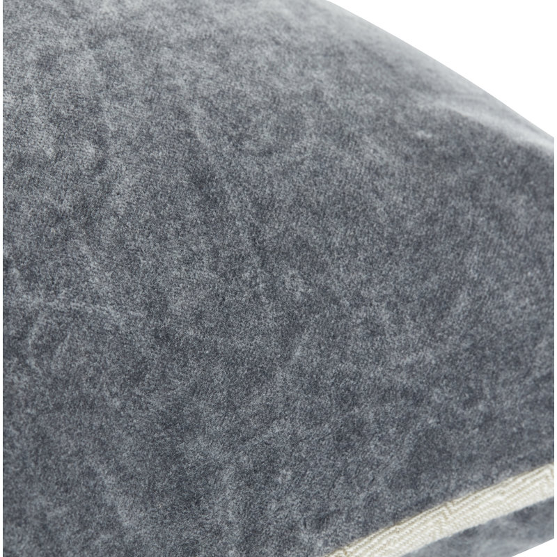 Housse et insert en velours Goodall, Carré 18 po, Gris foncé