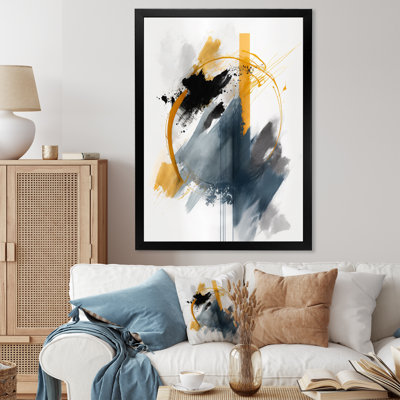 Abstract Shapes And Strokes - Abstract Canvas Print