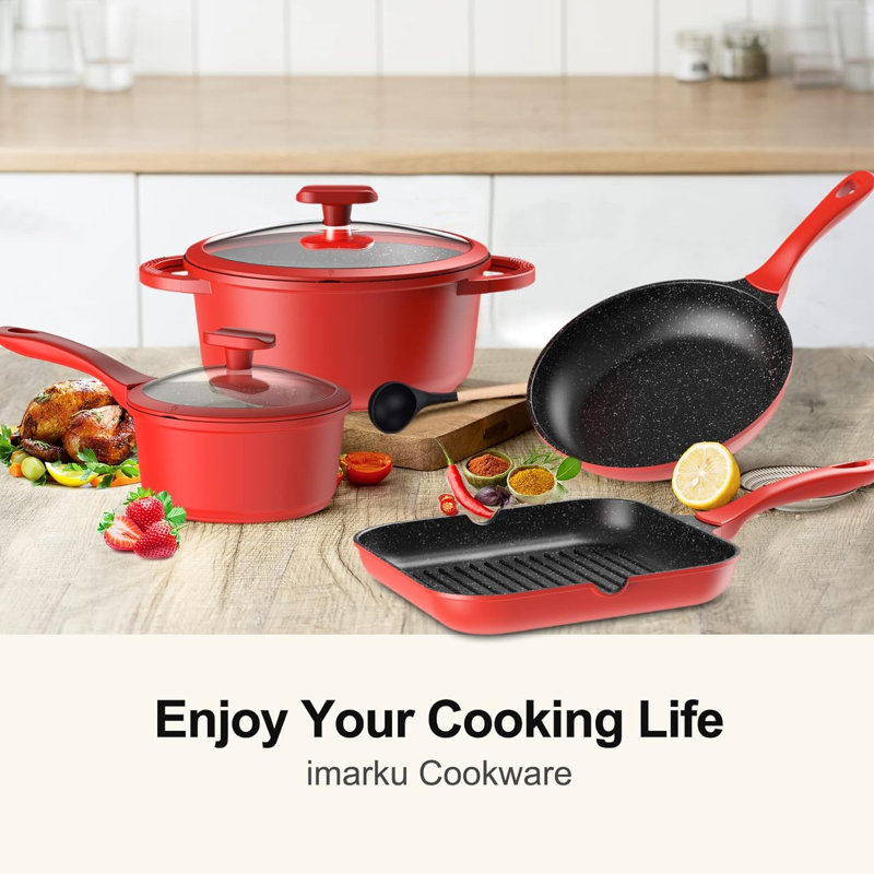16 - Piece Non-Stick Aluminum Cookware Set