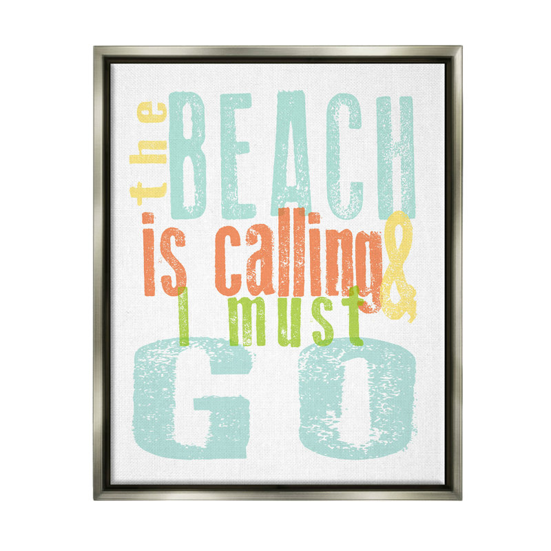 «Beach Is Calling I Must Go», art de la giclée par Alli Rogosich, Estampe numérique Farmhouse, H 21 po x l 17 po x P 1,7 po