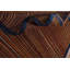 Tapis unique en laine noué à la main à rayures rectangulaires brun / rouille / bleu