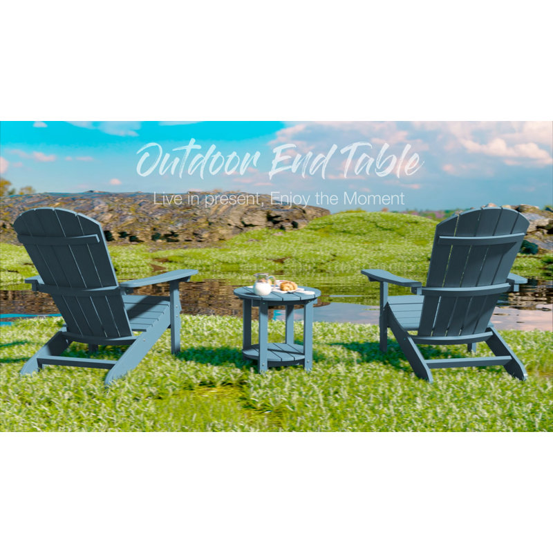 Oversized Adirondack 3 Piece Seating Group, Blue