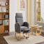 Chaise berçante d'appoint moderne avec pieds en bois massif, fauteuil de chambre de bébé rembourré, fauteuil confortable avec poche latérale et dossier haut en peluche-1534408185