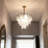 23.6" 9-light K9 Crystal Gold Dimmable Tiered Chandelier