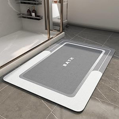 Tapis de bain-Tapis de salle de bain Tapis antidérapant ultra-absorbant antitaches