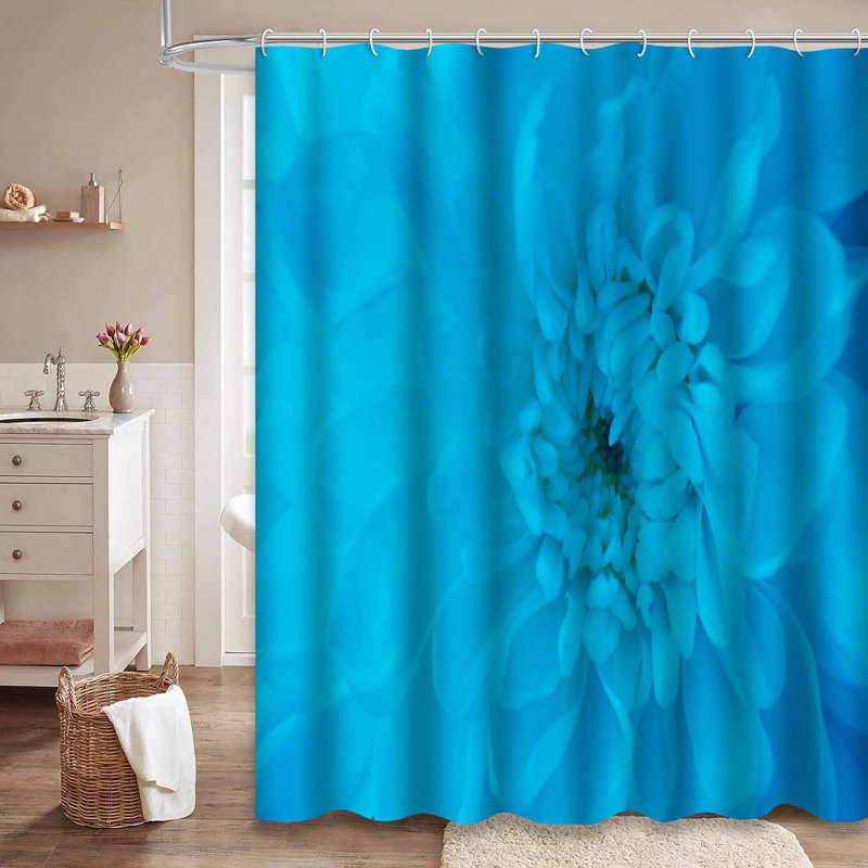Rideau de douche à 12 crochets Flower, L 72 po x l 84 po