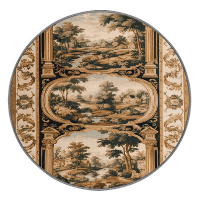Machine Washable French Brown Area Rug