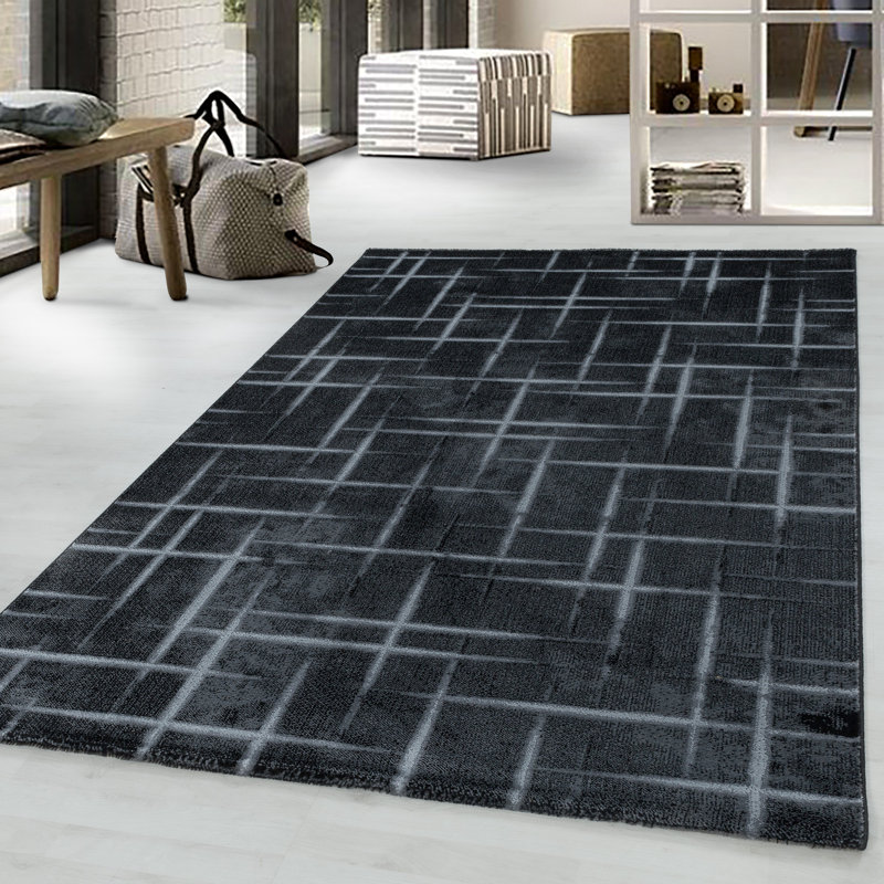Laverty Flatweave Black Rug, Rectangle 240 x 340cm