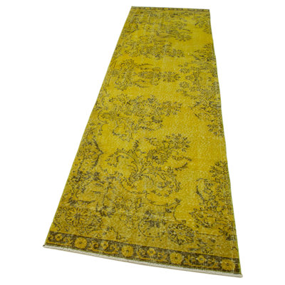 Runner Neddra Floral Machine Woven Wool/Cotton Indoor / Outdoor Area Rug in Yellow -  One Allium WayÂ®, EE702E4E2DA747DC9C51BF7010BC2E3B