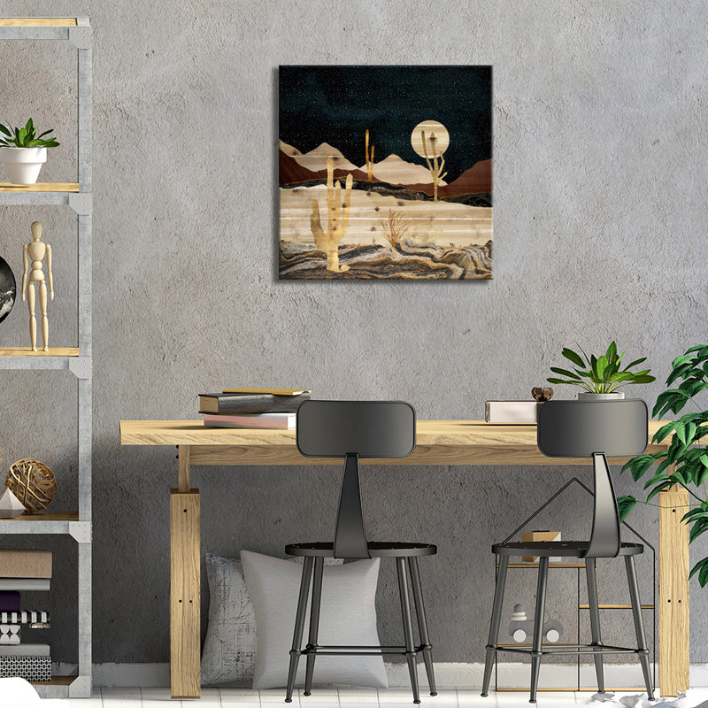 «Desert View» par Spaceécur Designs - impression sur bois sans cadre