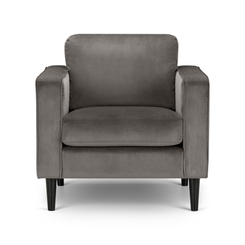 Gagarin Velvet Armchair, Drark Grey