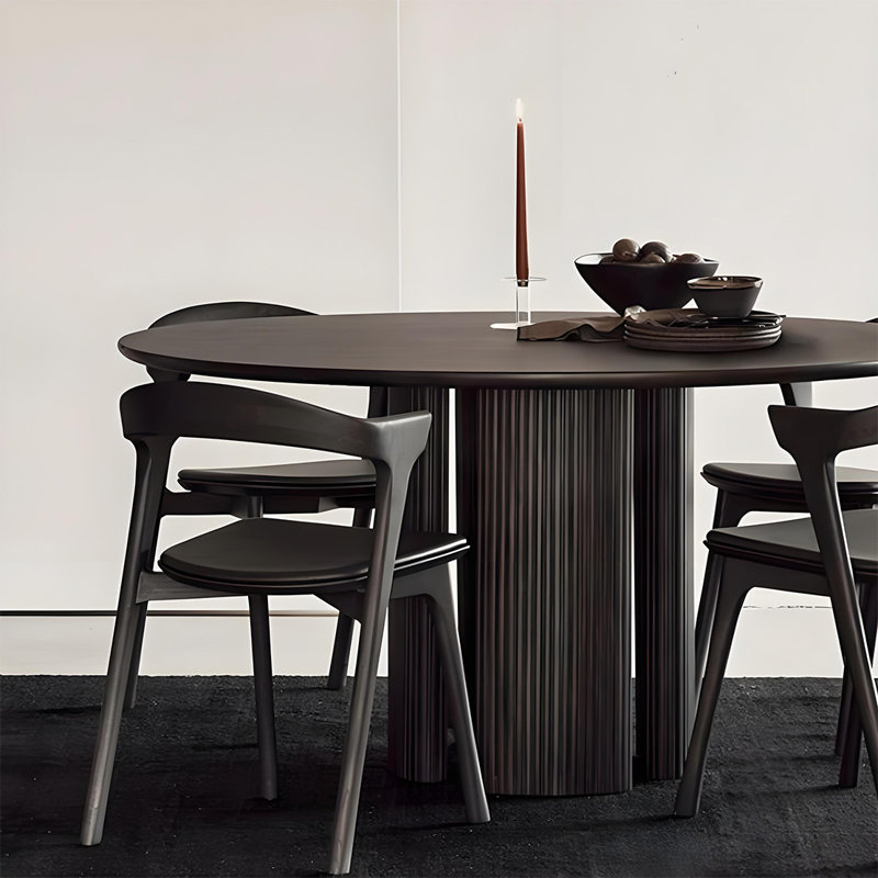 New Chinese solid wood dining table, 29.52"H x 47.24"L x 47.24"W