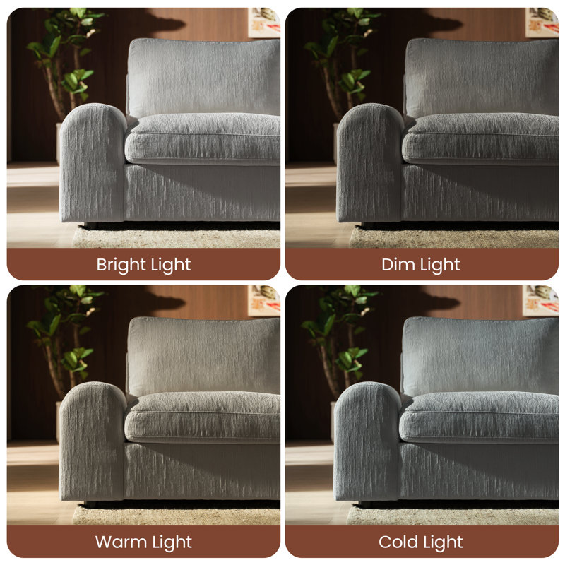 Fauteuil d'appoint modulaire sans accoudoirs avec rangement Rialto Modern, Gris