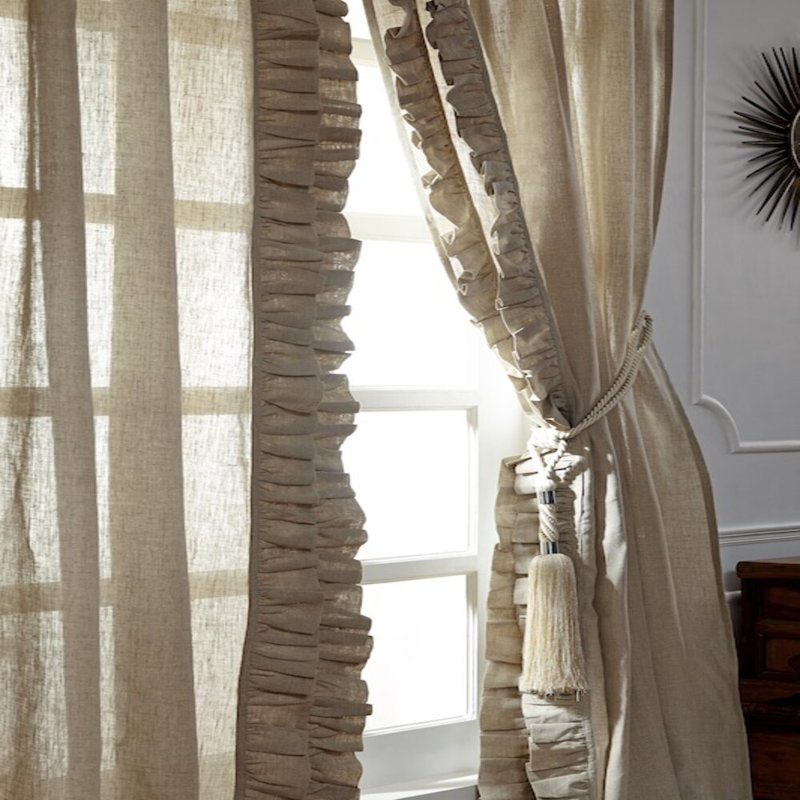 Kamari Semi Sheer Curtain, Natural