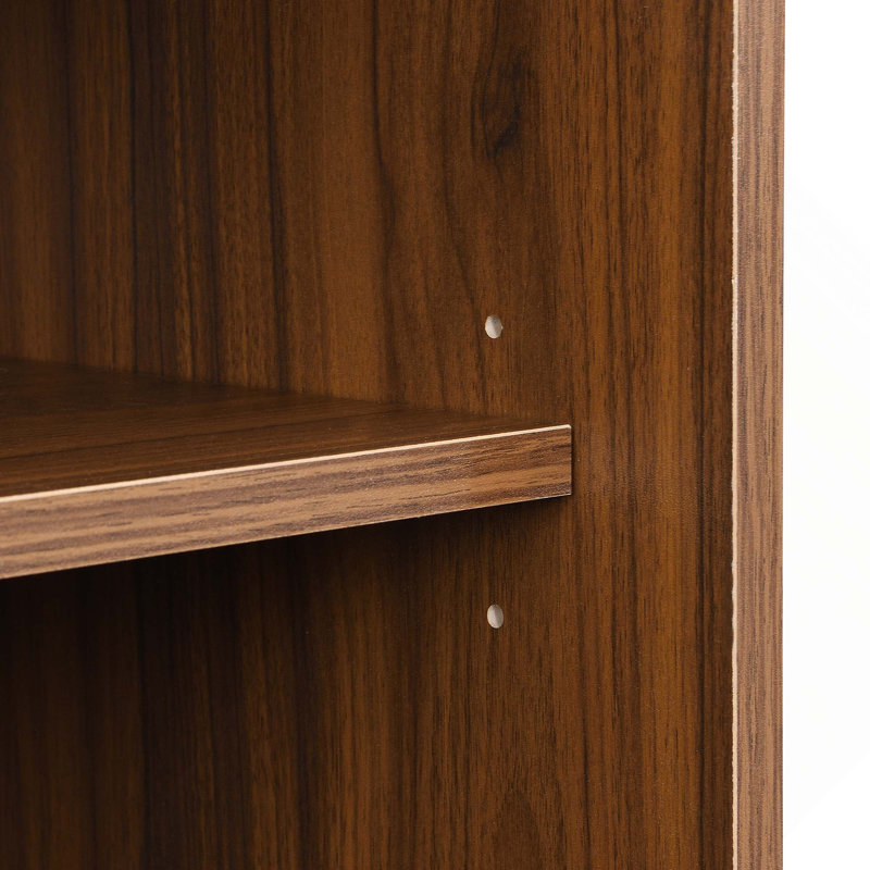 Meuble télé Mid-Century avec portes coulissantes et tablettes réglables pour téléviseurs de 75 po ou moins, Brown
