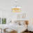 42" White Retractable Ceiling Fan with Lights, 6 Speeds Boho Rattan Ceiling Fan with Remote Fandelier Ceiling Fan for Bedroom