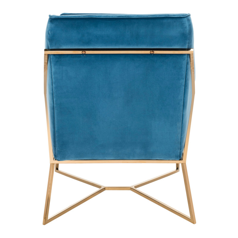 Fauteuil Couture, Bleu, Doré