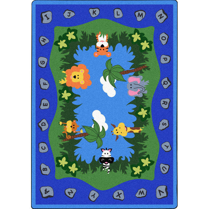 Tapis Jungle Peeps © par Joy Carpets, Rectangle 7 pi 8 po x 10 pi 9 po