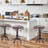 Dicle Swivel Iron Adjustable Height Counter Stool with Iron Frame-1926802423