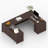 100.4'' U-Shaped Executive Desk With Lockable File Cabinets-2093794719