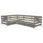 Lit plateforme simple en forme de L avec trois tiroirs de rangement, gris-1440174256