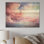 Rose et bleu ciel pastel coloré IV - Ciel sur bois