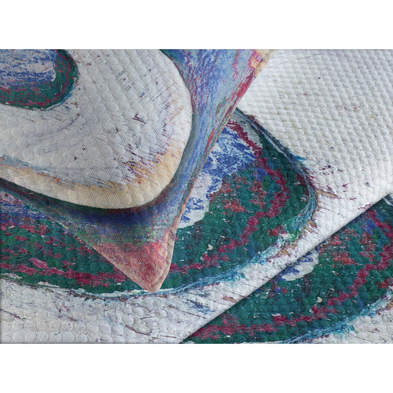 Ambesonne Letter B Bedspread Printing Old B Multicolor, King Coverlet/Bedspread + 2 Pillow Shams