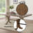 Gray Oak Finish Dining Table (With Leaf)