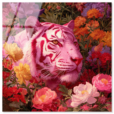 "King of the Dahlias I", impression murale moderne sur toile par Notoriart, prête à être accrochée, 20 x 20