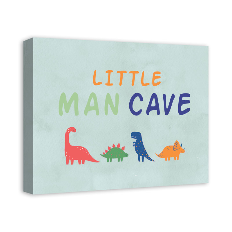 «Little Man Cave Dino», art sur toile, H 20 po x l 16 po x P 1,25 po