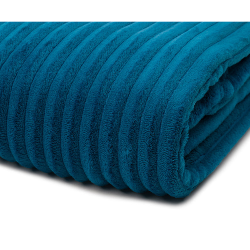 Fine corduroy blanket, Petrol