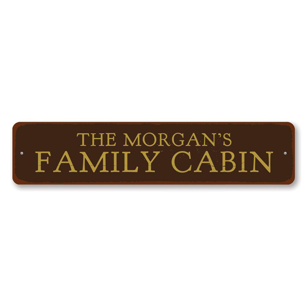 Family Name Cabin Custom Aluminum Sign Lizton Sign Shop, Inc 