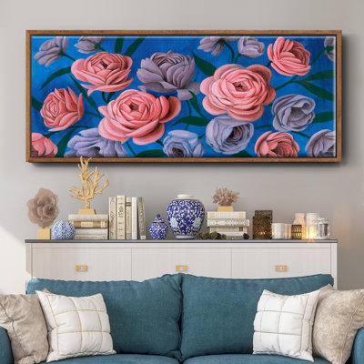 Layered Petals III- Framed Canvas