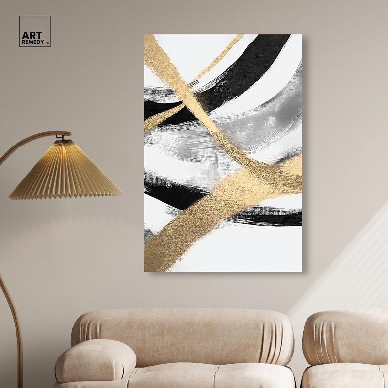 Impression sur toile Midas Arc Waves II par Art Remedy, 30 x 45, H 45 po x l 30 po, Toile tendue avec châssis