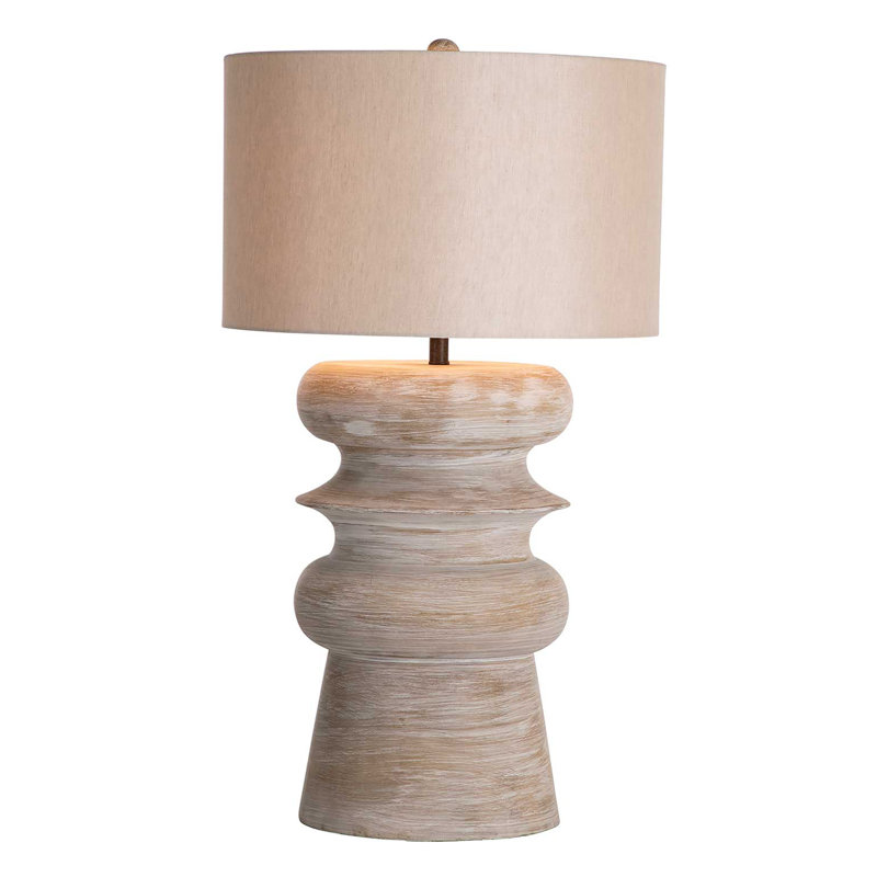 Claudius Table Lamp, Light Washed