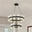Lustre en cristal 30 lumières 2 anneaux-114394933