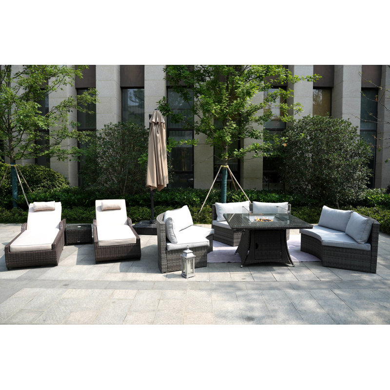 8 - Person Patio Conversation Set with Cushions