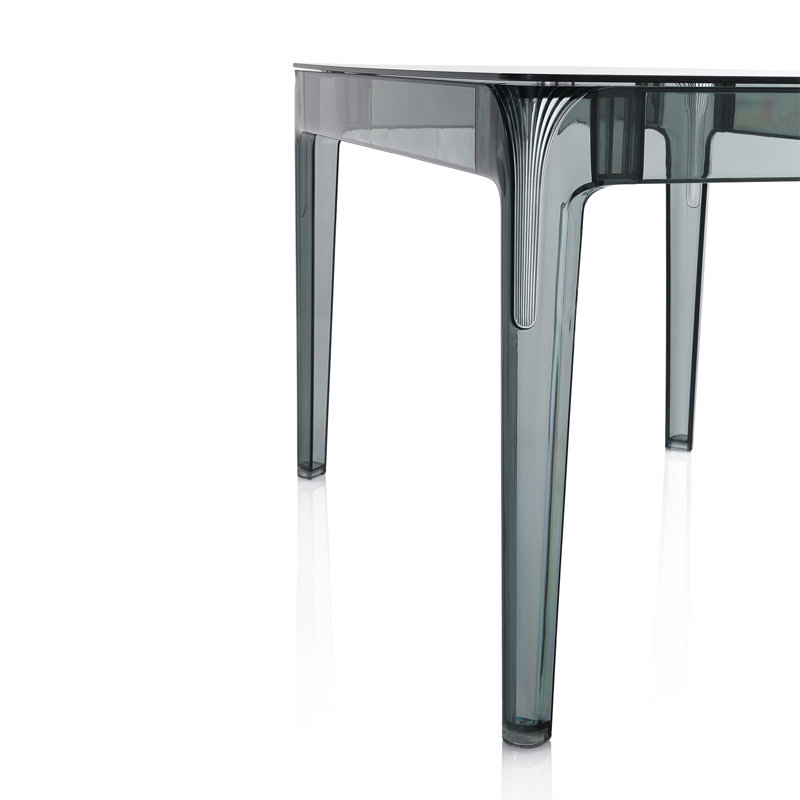 Mus Glass Top Dining Table, Grey