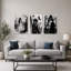 Triptyque Edward aux mains d'argent, style gothique, pour Halloween, ensemble de 3 toiles murales-929491659