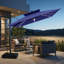 Parasol de patio rectangulaire en porte-à-faux avec base lestée 9 x 11 pi Wasif-128709708